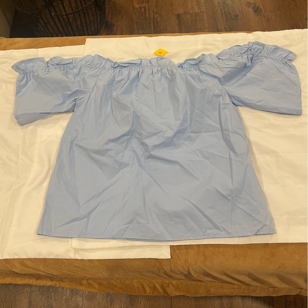 NWOT Light Blue Off-Shoulder Top